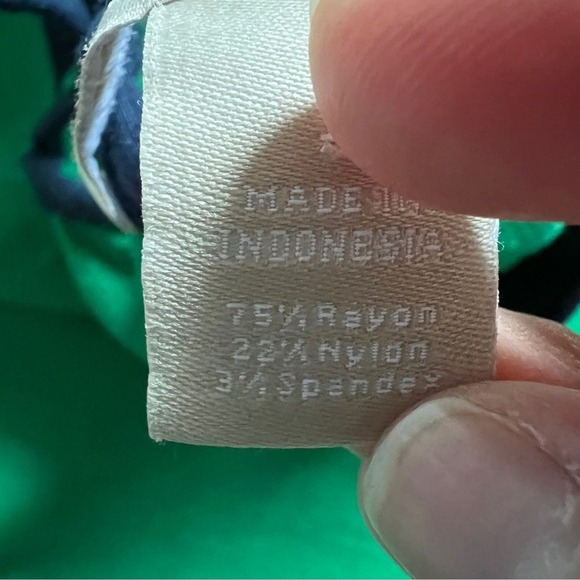 Banana Republic V-Neck Sleeveless‎ Jade Blue Ponte Mini Dress Women's Size L - Picture 5 of 6